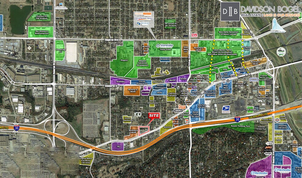 Fort Worth Ave., Dallas, TX à vendre - Aérien – Image 2 sur 2
