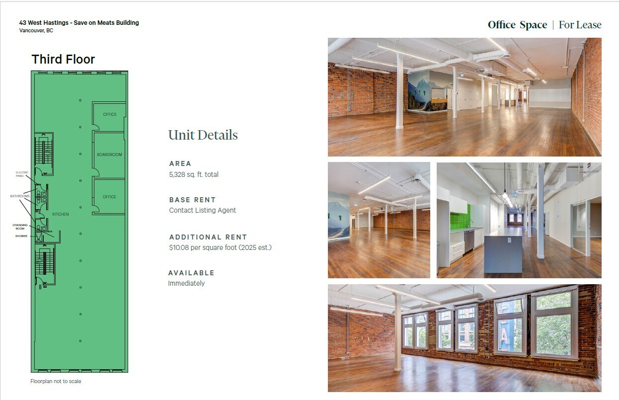 43 W Hastings St, Vancouver, BC à louer Plan d’étage– Image 1 sur 1