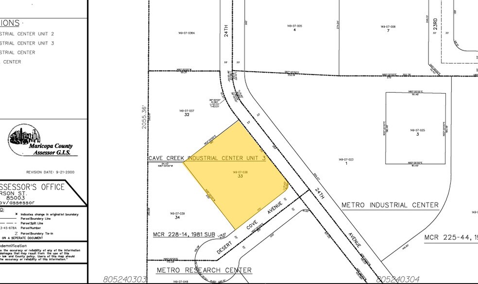 11042 N 24th Ave, Phoenix, AZ à louer - Plan cadastral – Image 2 sur 6