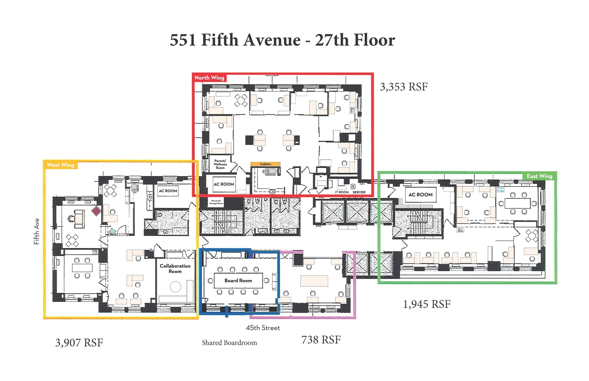 551 Fifth Ave, New York, NY à louer Plan d’étage– Image 1 sur 15