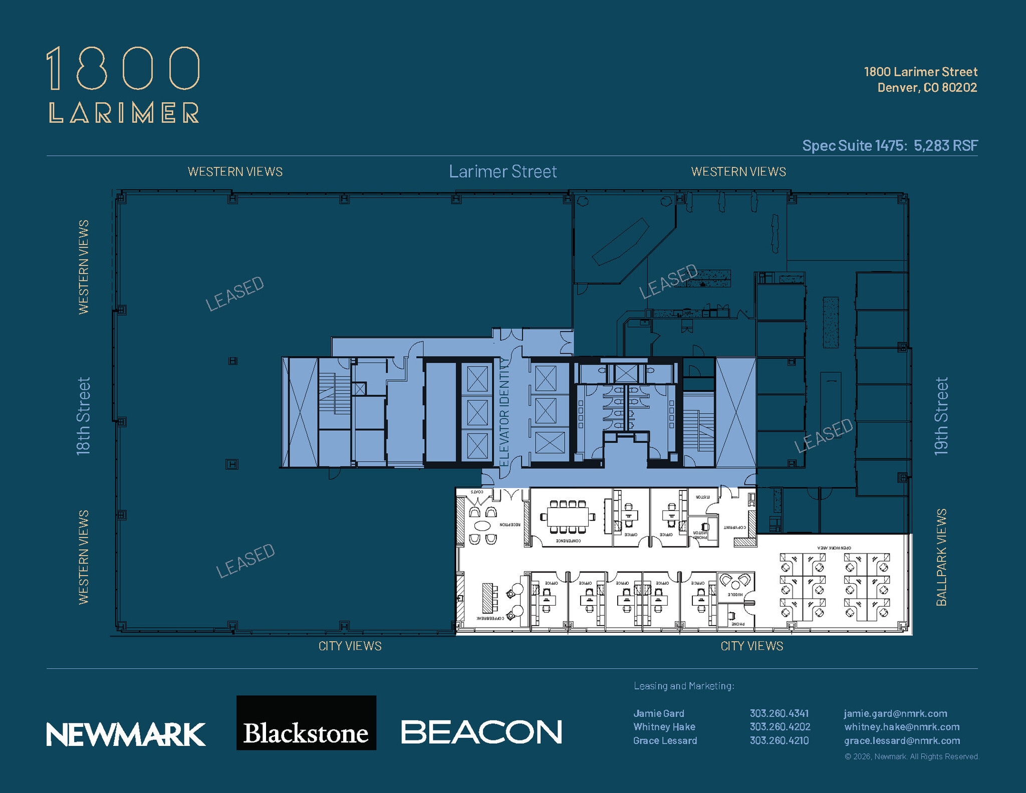 1800 Larimer St, Denver, CO à louer Plan d’étage– Image 1 sur 1