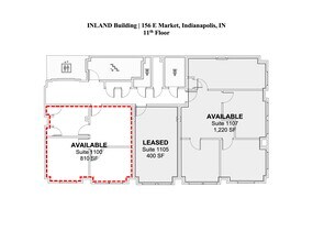 156-160 E Market St, Indianapolis, IN à louer Plan d’étage– Image 1 sur 1