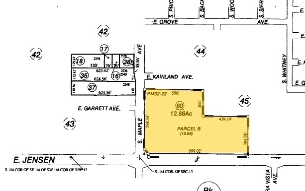 S Maple & E Jensen Ave, Fresno, CA à vendre - Plan cadastral – Image 2 sur 2