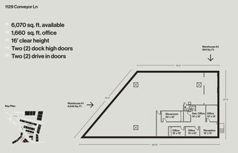 1121-1129 Conveyor Ln, Dallas, TX à louer Plan d’étage– Image 1 sur 1