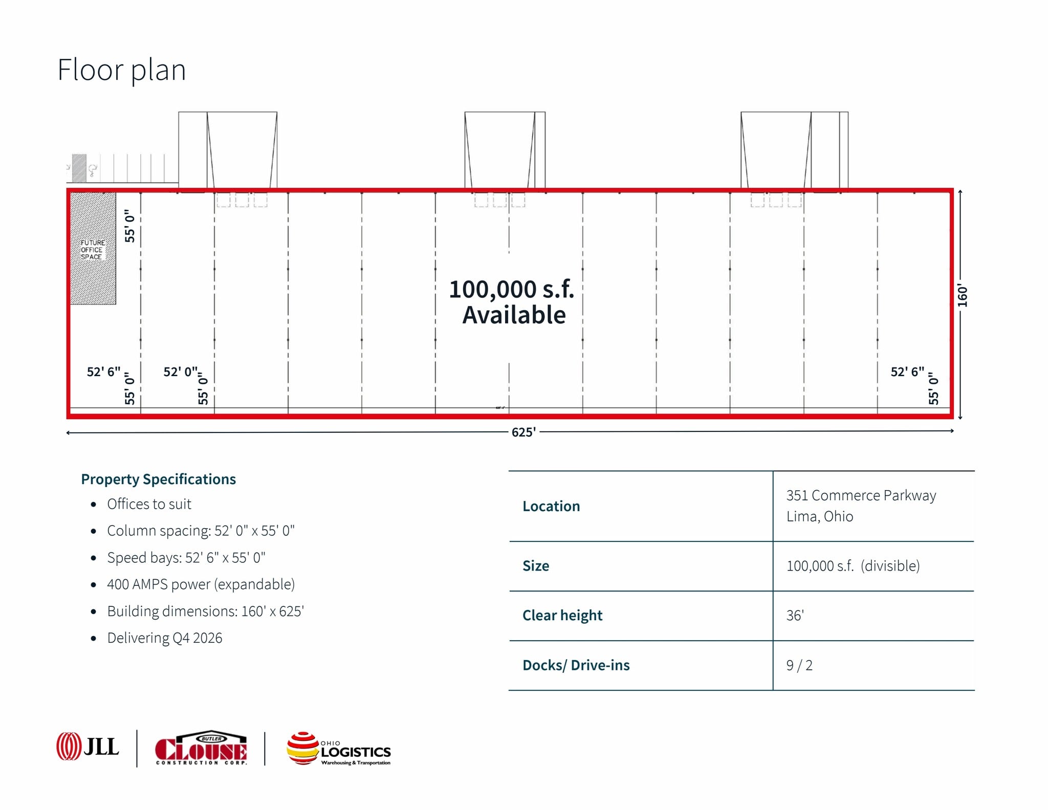 351 Commerce Pky, Lima, OH à louer Plan d’étage– Image 1 sur 1