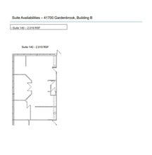 41650 Gardenbrook Rd, Novi, MI à louer Plan d’étage– Image 1 sur 1