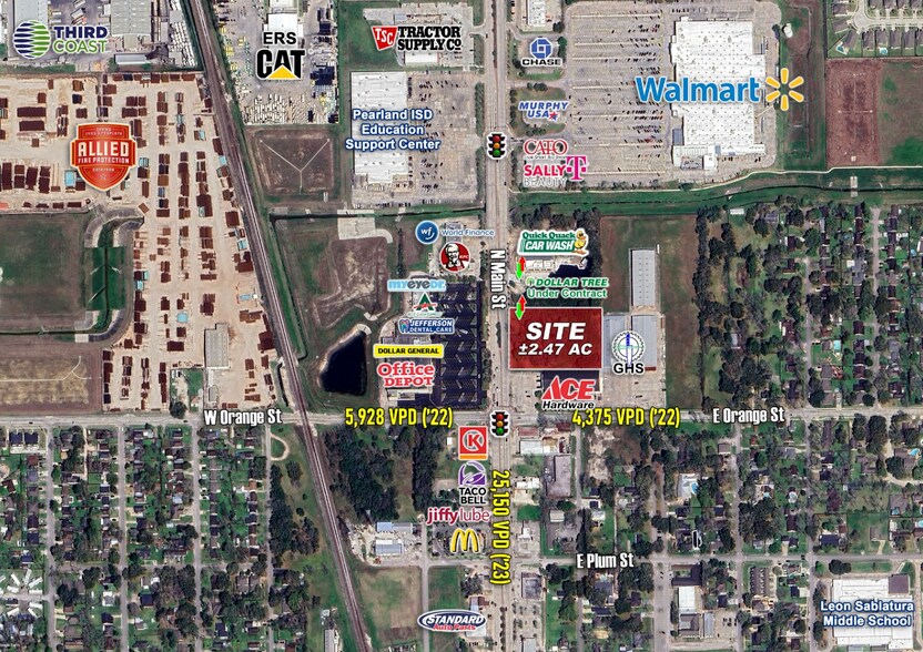 2027 N Main St, Pearland, TX à vendre - Aérien – Image 1 sur 1