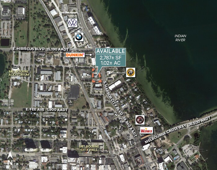 1514 S Harbor City Blvd, Melbourne, FL à vendre - Aérien – Image 1 sur 4