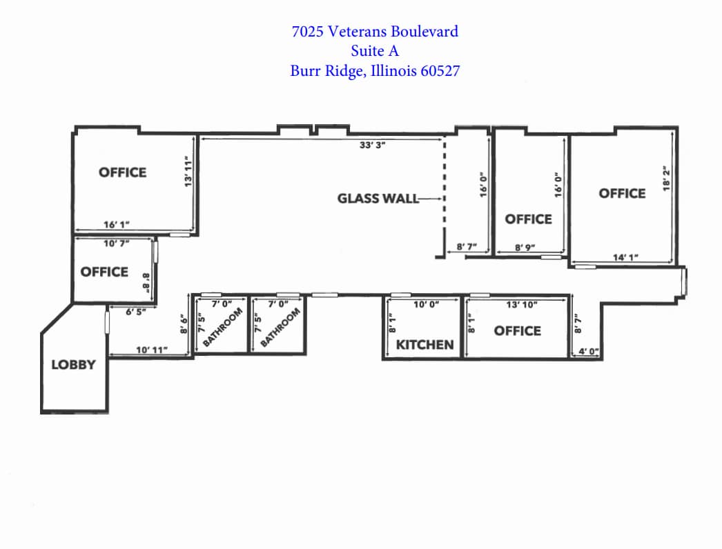 7025-7035 Veterans Blvd, Burr Ridge, IL 60527 - Lot 7025 A - - Plan d’étage - Image 1 of 1