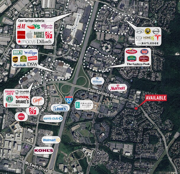 751 Cool Springs Blvd, Franklin, TN à louer - Aérien – Image 3 sur 9