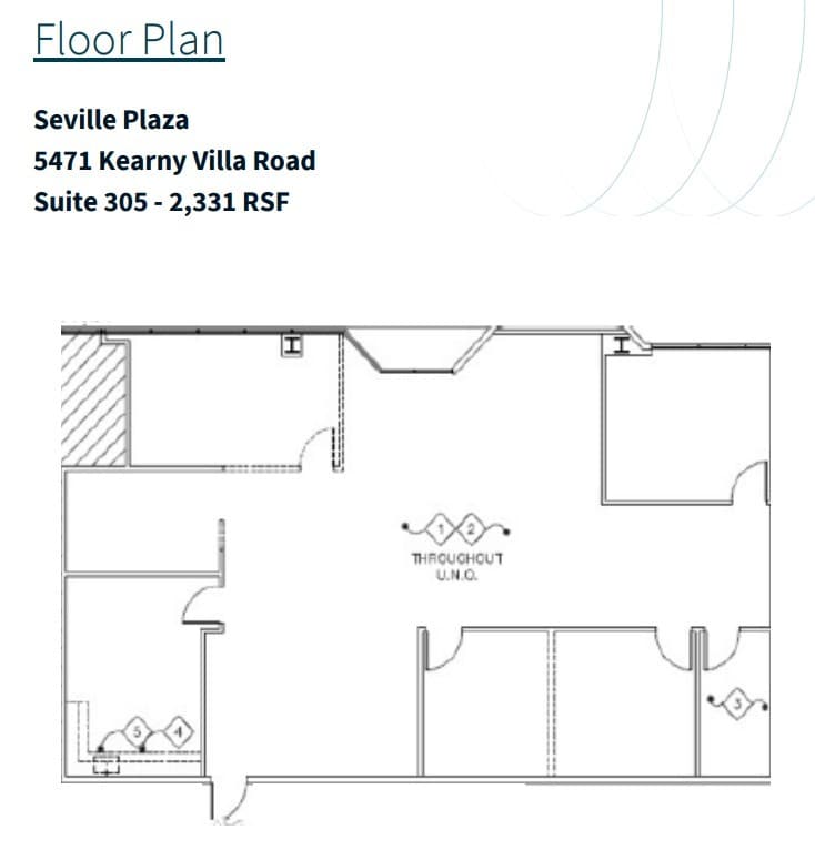 5471 Kearny Villa Rd, San Diego, CA à louer Plan d’étage– Image 1 sur 2