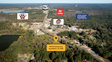 703 Pershing Hwy, Jonesboro, LA - VUE AÉRIENNE  vue de carte - Image1