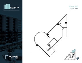 17950 Preston Rd, Dallas, TX à louer Plan d’étage– Image 1 sur 3