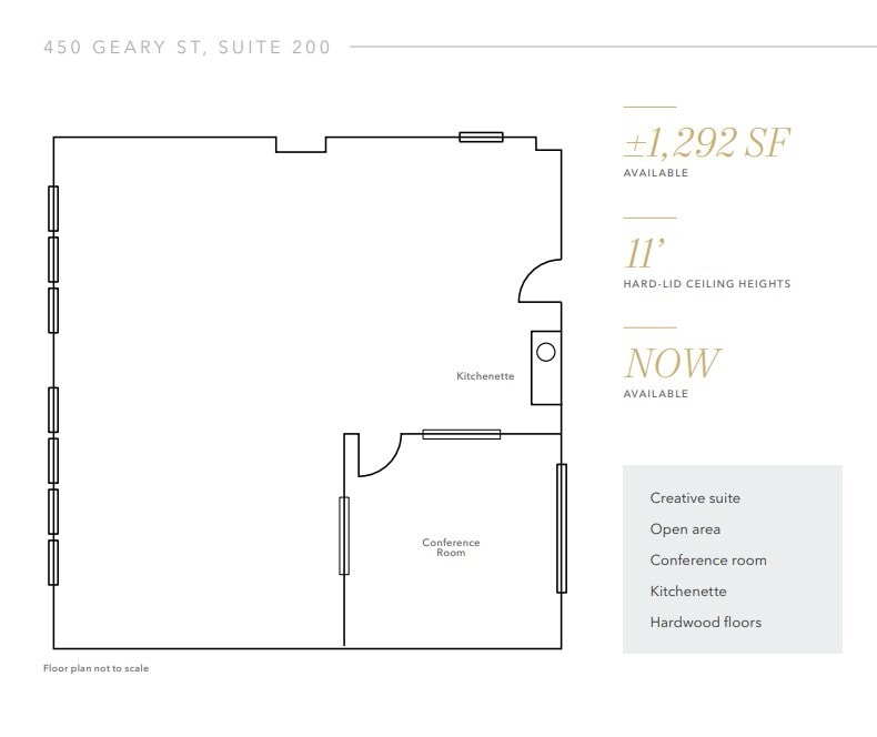 456-466 Geary St, San Francisco, CA à louer Plan d’étage– Image 1 sur 1