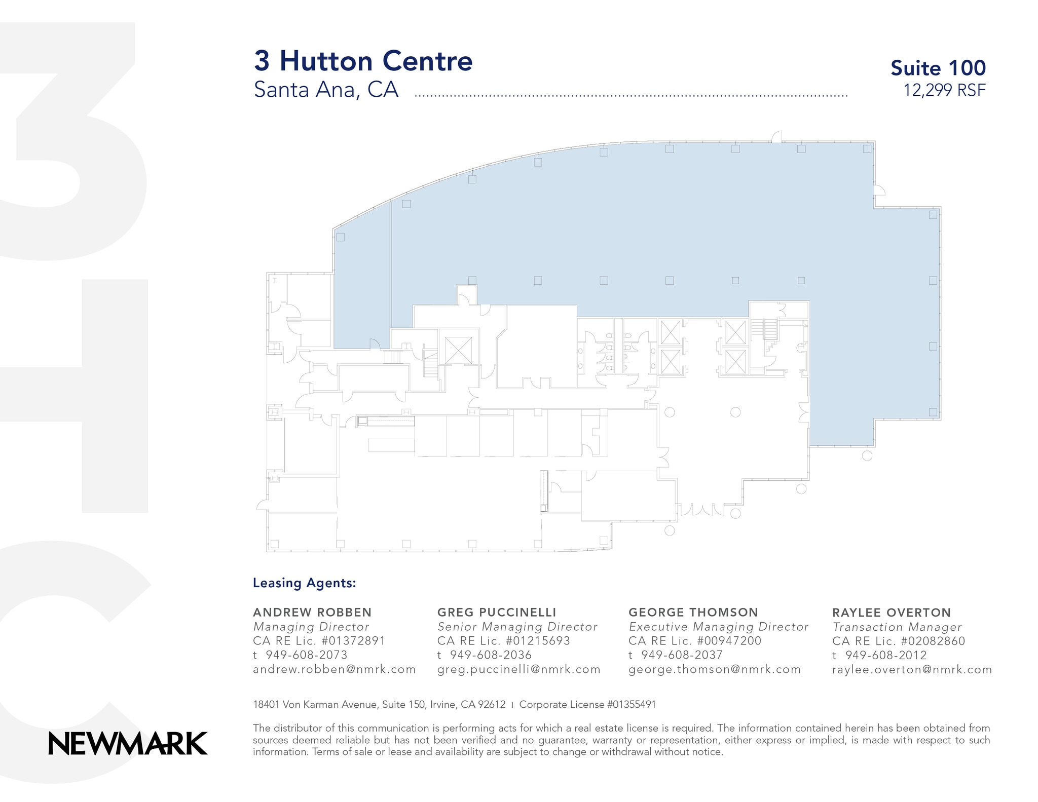 3 Hutton Centre Dr, Santa Ana, CA à louer Plan d’étage– Image 1 sur 1