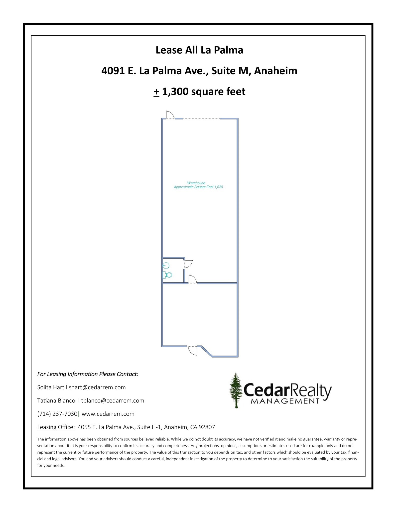 4091 E La Palma Ave, Anaheim, CA à louer Plan de site– Image 1 sur 1
