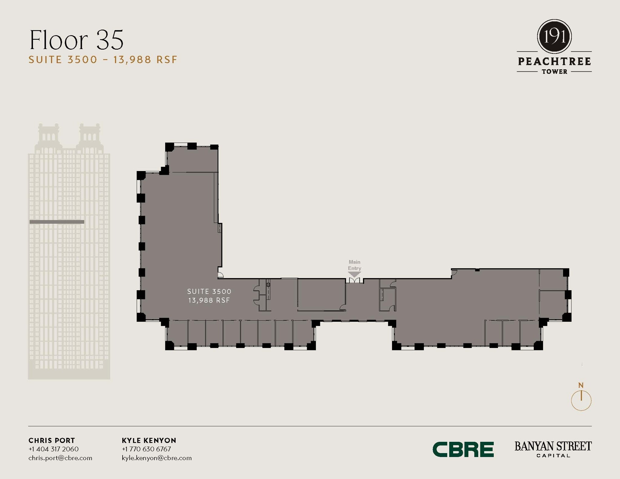 191 peachtree St NE, Atlanta, GA à louer Plan d’étage– Image 1 sur 1