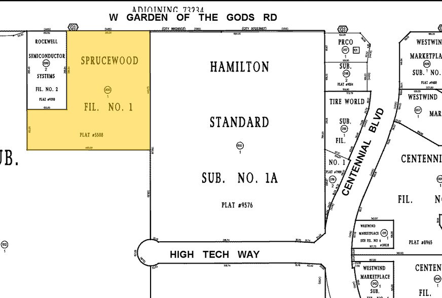 1485 Garden Of The Gods Rd, Colorado Springs, CO à vendre - Plan cadastral – Image 3 sur 23