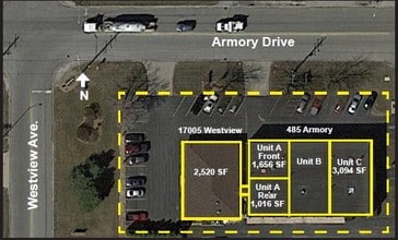 485 W Armory Dr, South Holland, IL - VUE AÉRIENNE  vue de carte - Image1