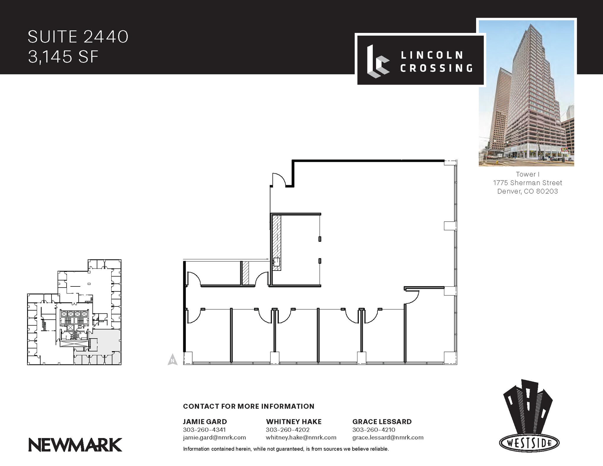 1775 Sherman St, Denver, CO à louer Plan d’étage– Image 1 sur 1