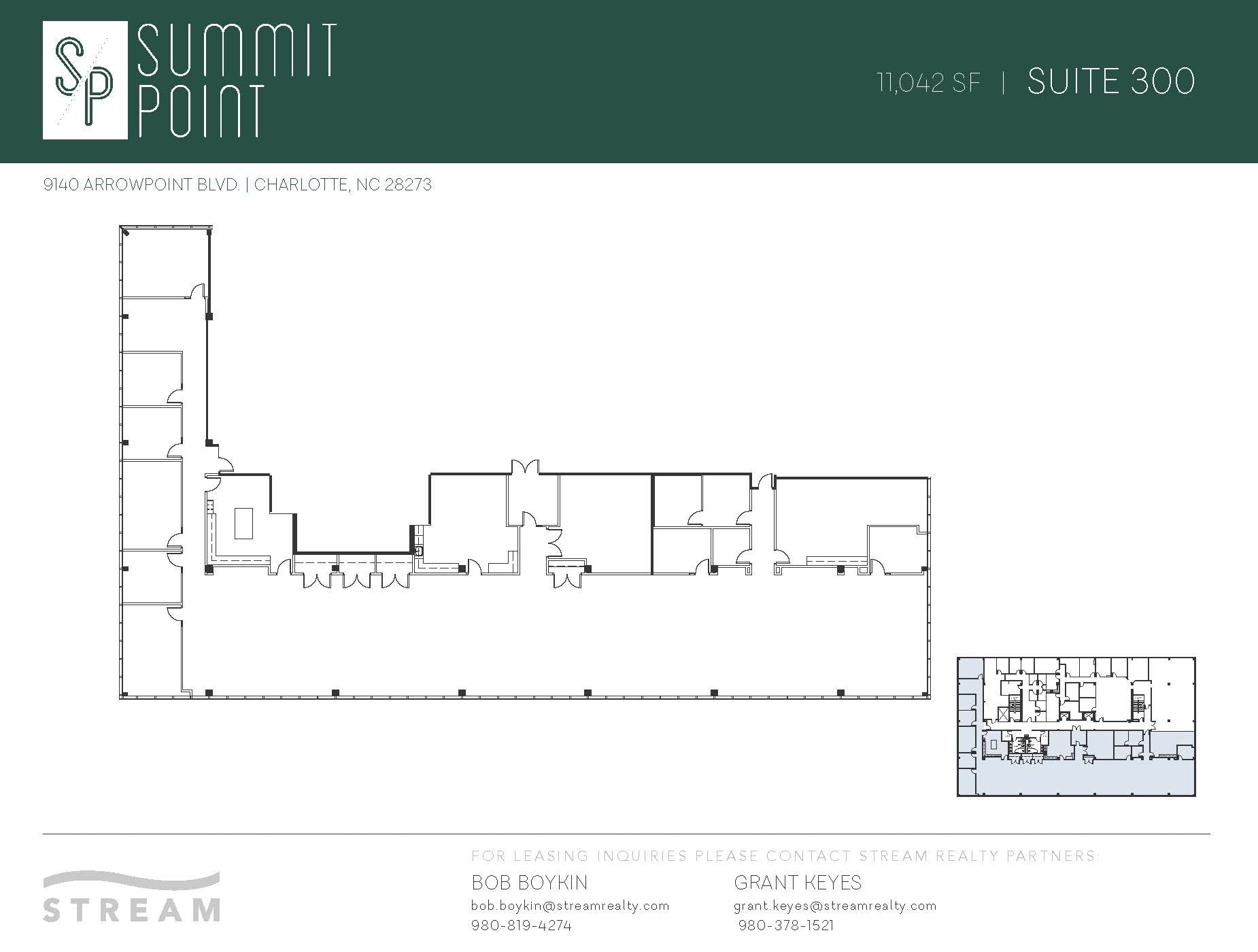 9140 Arrowpoint Blvd, Charlotte, NC à louer Plan d’étage– Image 1 sur 2