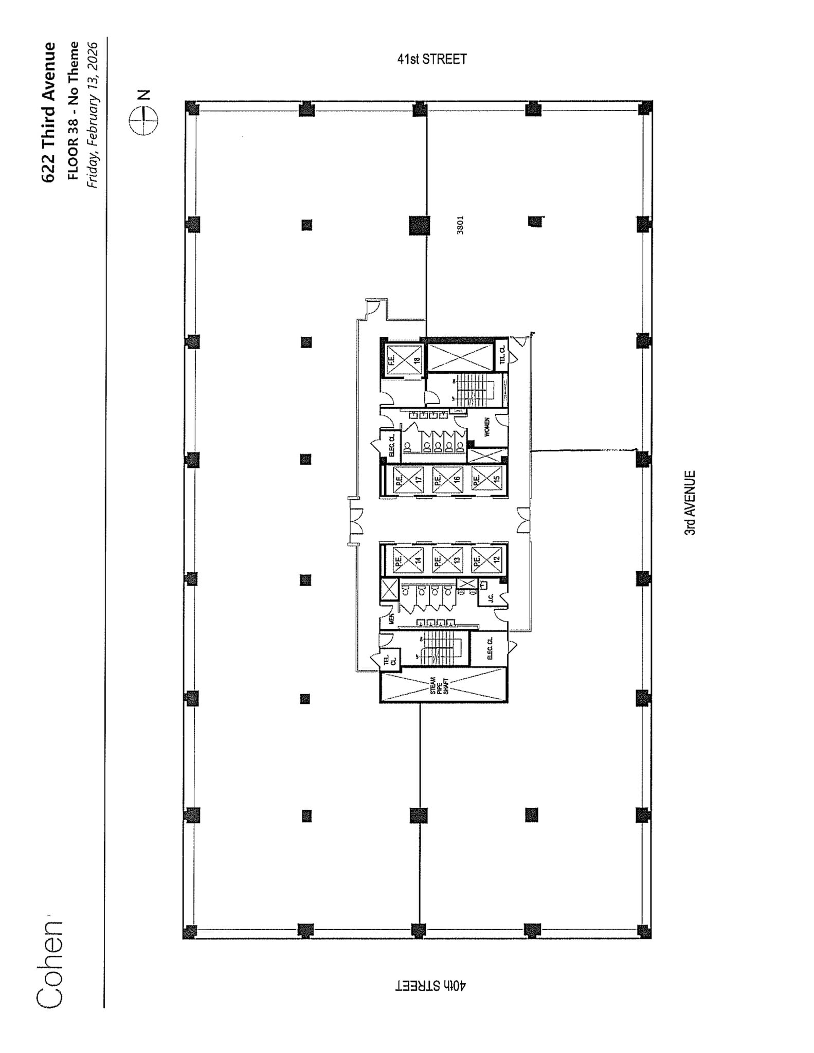 622 Third Ave, New York, NY à louer Plan d’étage– Image 1 sur 4