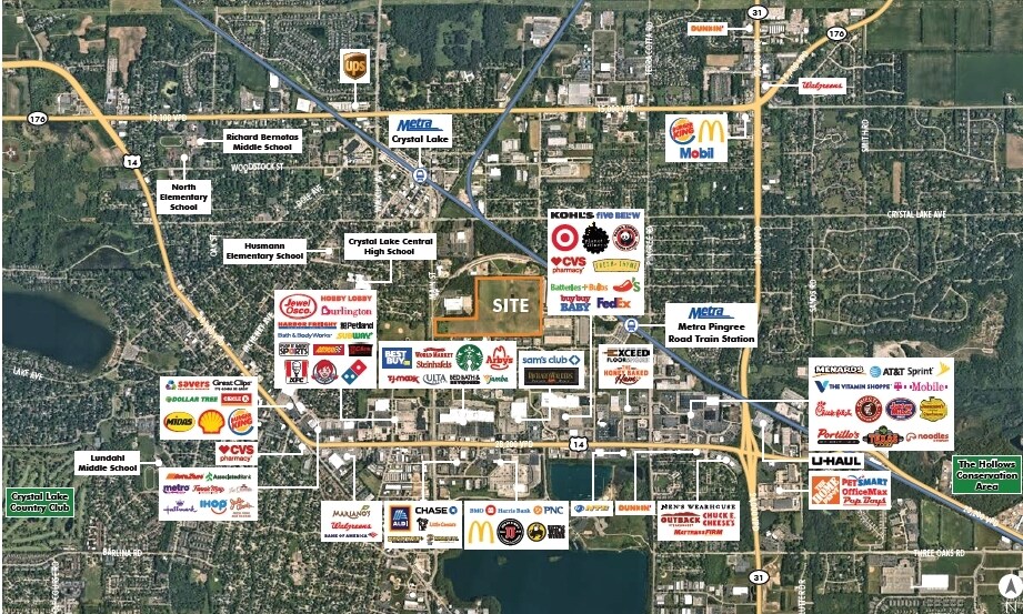 S Main St, Crystal Lake, IL à vendre - Aérien – Image 2 sur 3