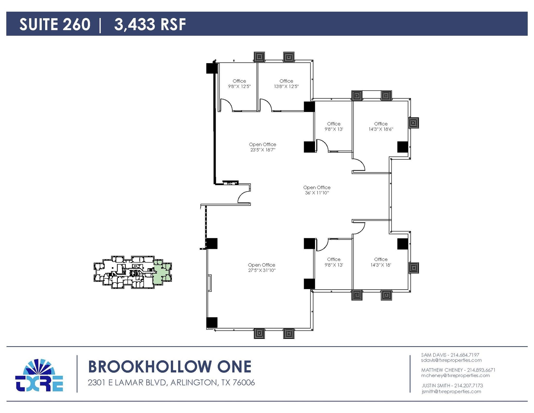 2301 E Lamar Blvd, Arlington, TX à louer Plan d’étage– Image 1 sur 1