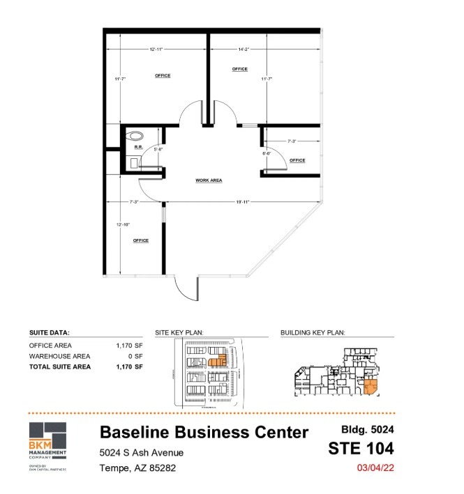 5024 S Ash Ave, Tempe, AZ à louer Plan d’étage– Image 1 sur 1