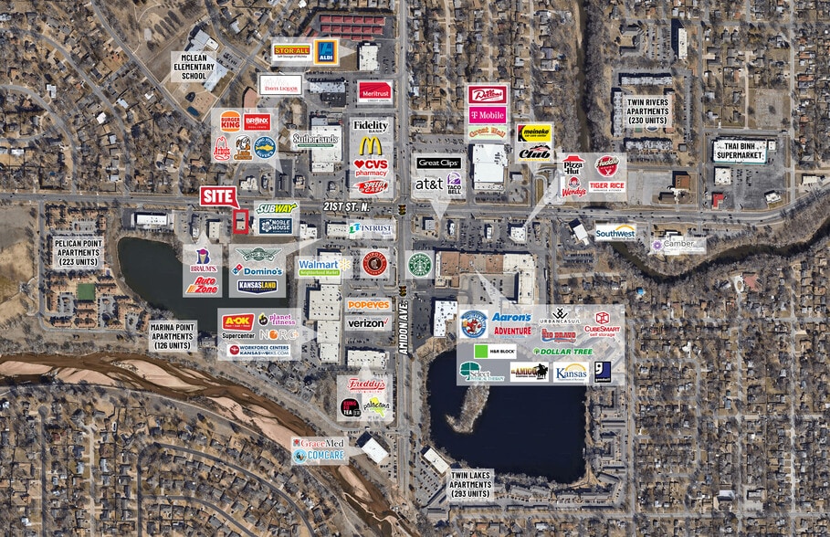 2143 W 21st St N, Wichita, KS à vendre - Aérien – Image 3 sur 3