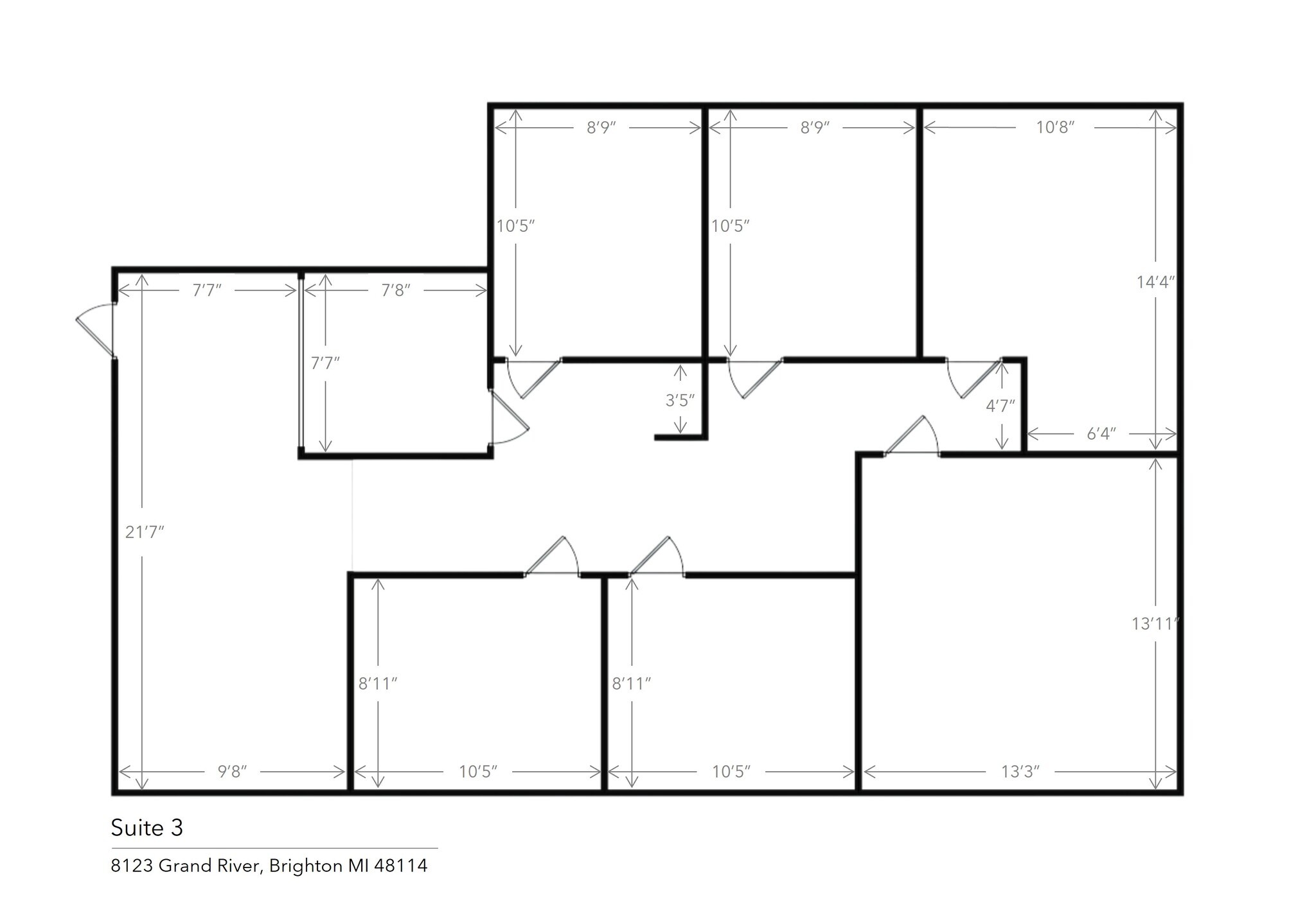 8123 Grand River Rd, Brighton, MI à louer Plan d’étage– Image 1 sur 1