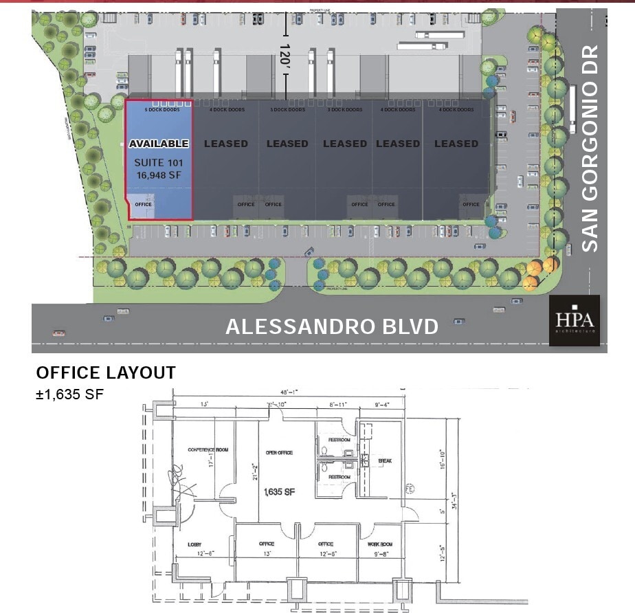 1900 Alessandro Blvd, Riverside, CA à louer Plan d’étage– Image 1 sur 1