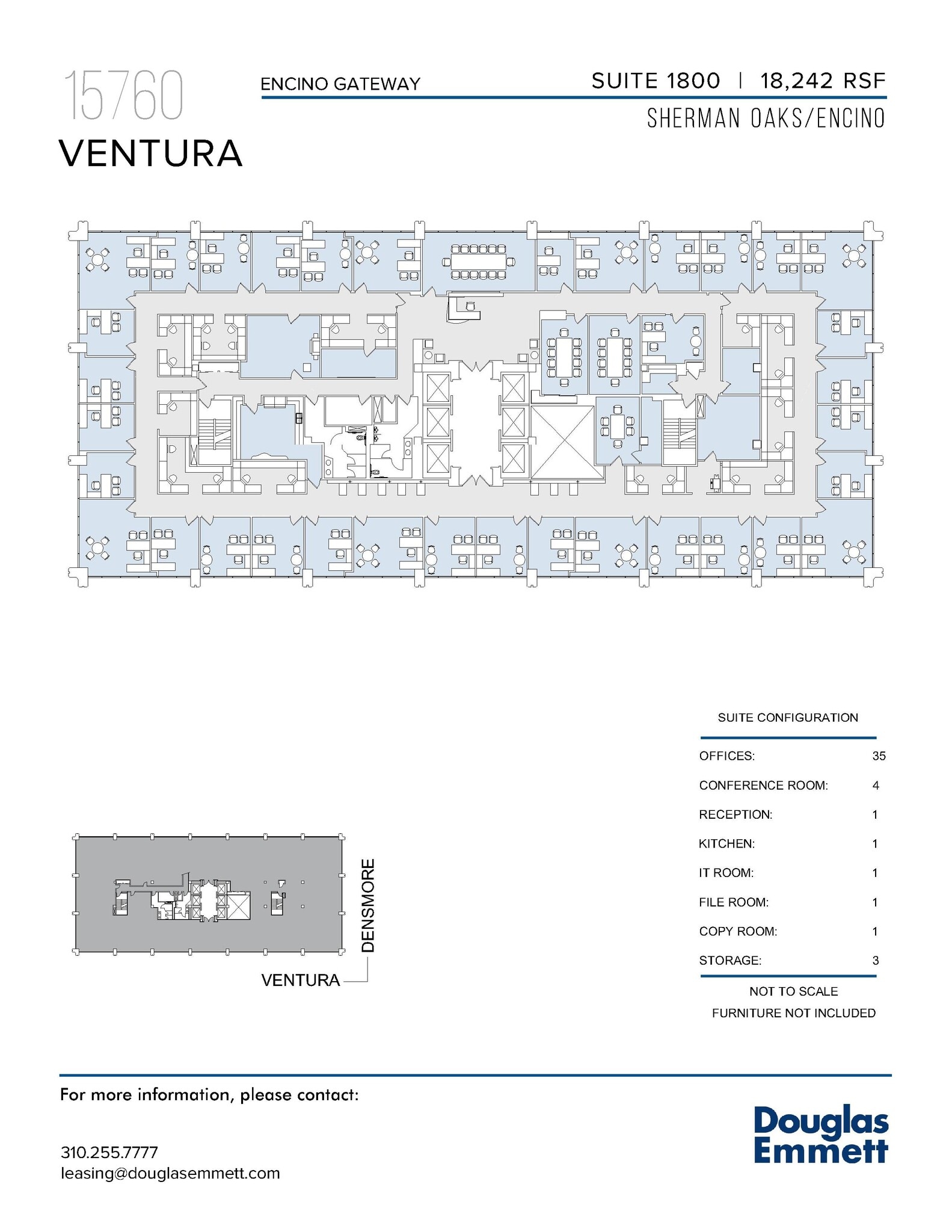15760 Ventura Blvd, Encino, CA à louer Plan d’étage– Image 1 sur 1