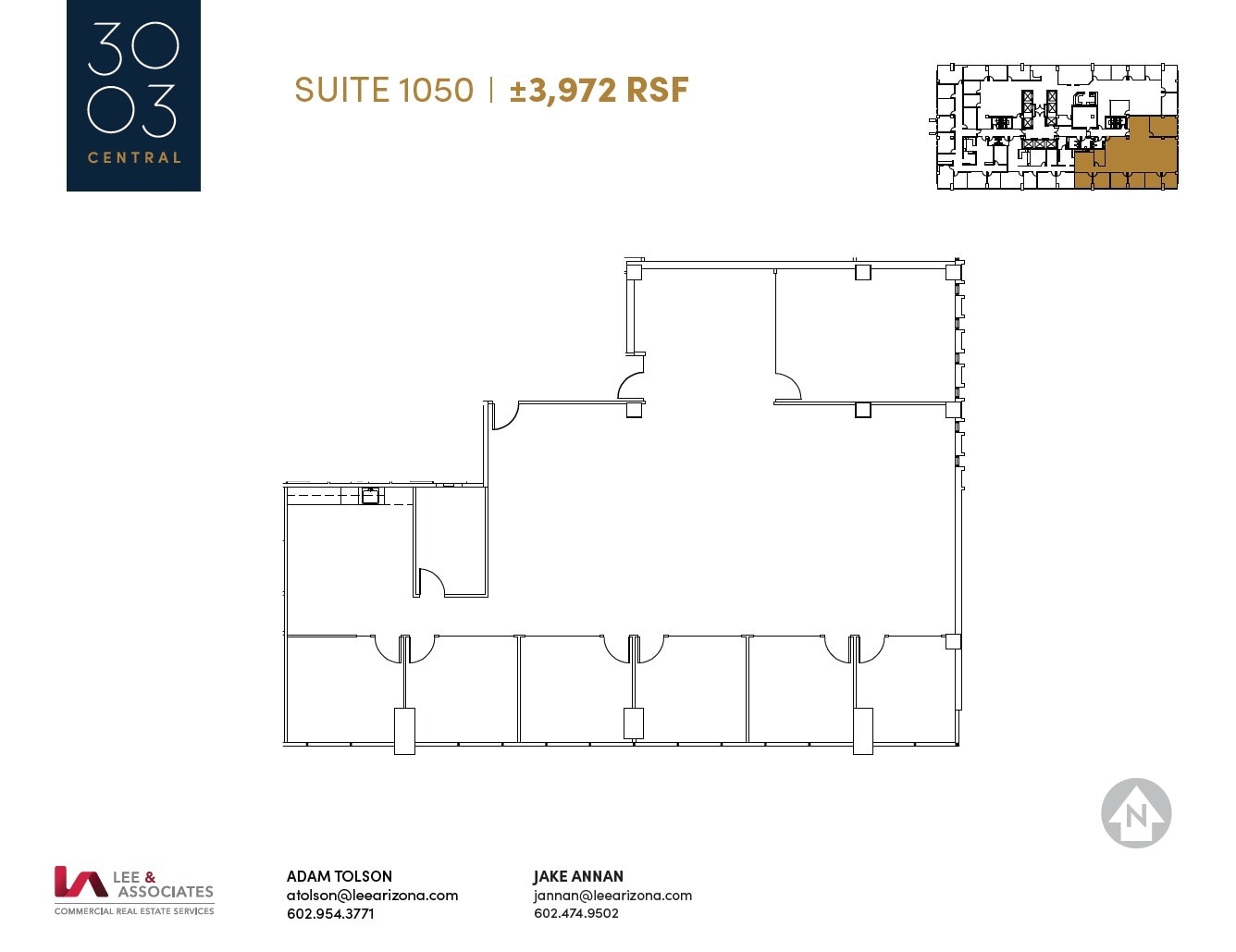 3003 N Central Ave, Phoenix, AZ à vendre Plan d’étage– Image 1 sur 1