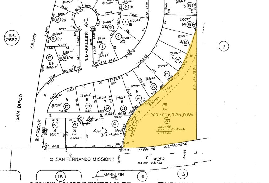 15515 San Fernando Mission Blvd, Mission Hills, CA à vendre - Plan cadastral – Image 2 sur 7