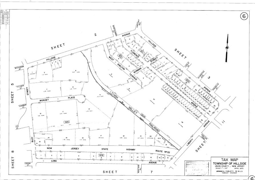 490-492 Hillside Ave, Hillside, NJ à louer Plan cadastral– Image 1 sur 2