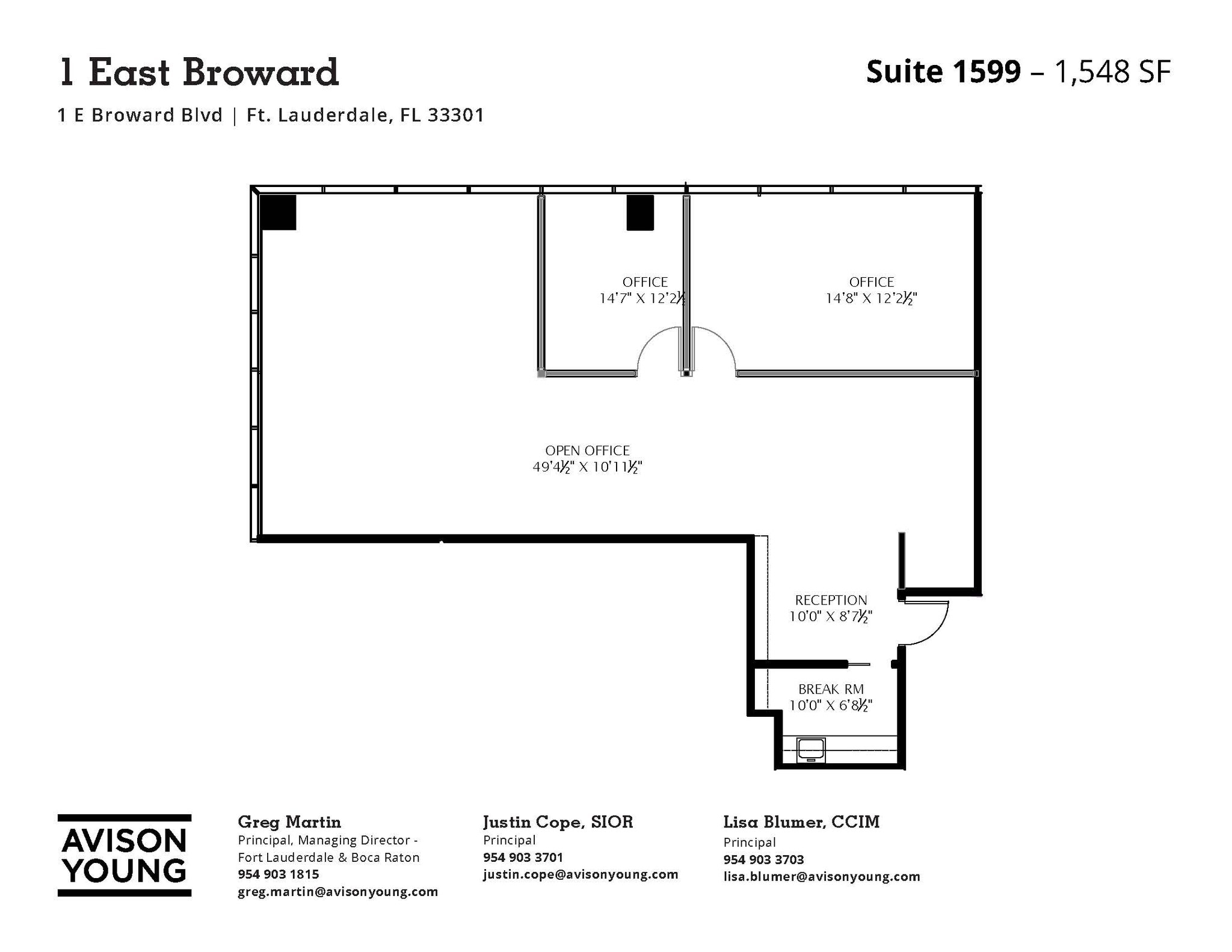 1 E Broward Blvd, Fort Lauderdale, FL à louer Photo intérieure– Image 1 sur 1