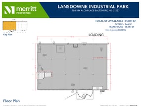 178-194 Alco Pl, Lansdowne, MD à louer Plan d’étage– Image 1 sur 1