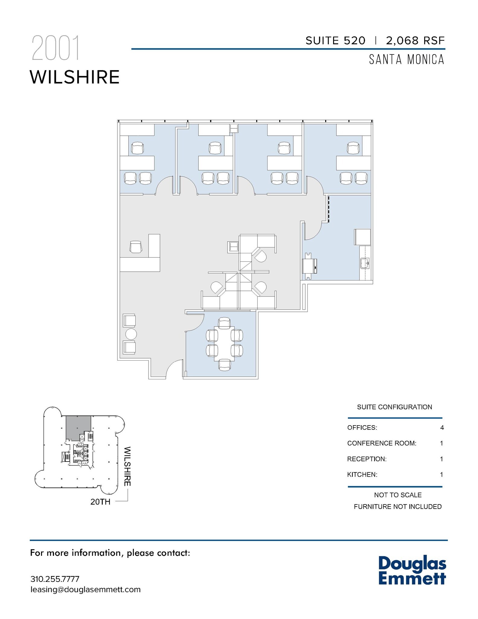 2001 Wilshire Blvd, Santa Monica, CA à louer Plan d’étage– Image 1 sur 1