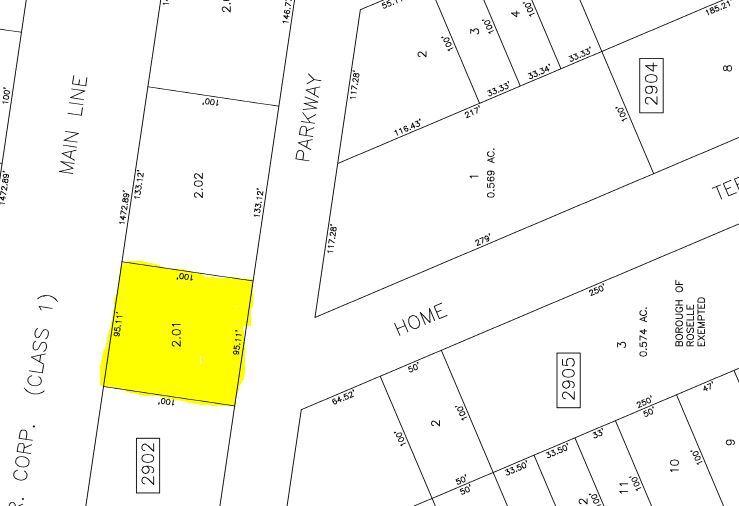 197 E Highland Pky, Roselle, NJ à vendre - Plan cadastral – Image 2 sur 2