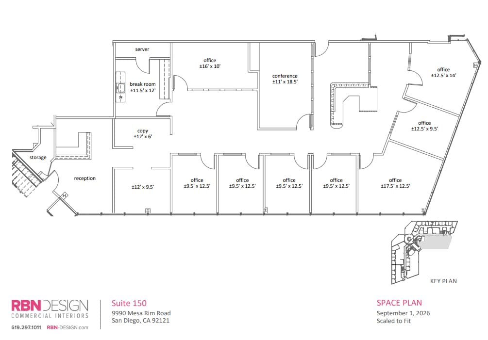 9990 Mesa Rim Rd, San Diego, CA à louer Plan d’étage– Image 1 sur 1
