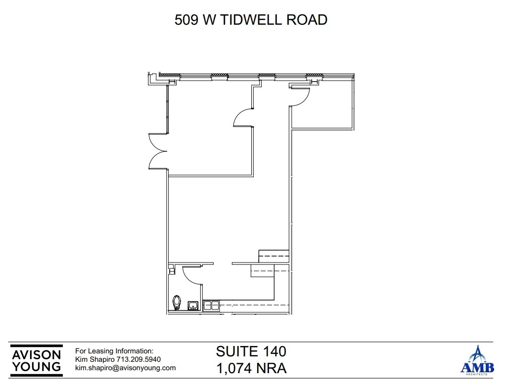 509 W Tidwell Rd, Houston, TX à louer Plan d’étage– Image 1 sur 2