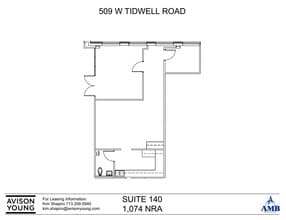 509 W Tidwell Rd, Houston, TX à louer Plan d’étage– Image 1 sur 2