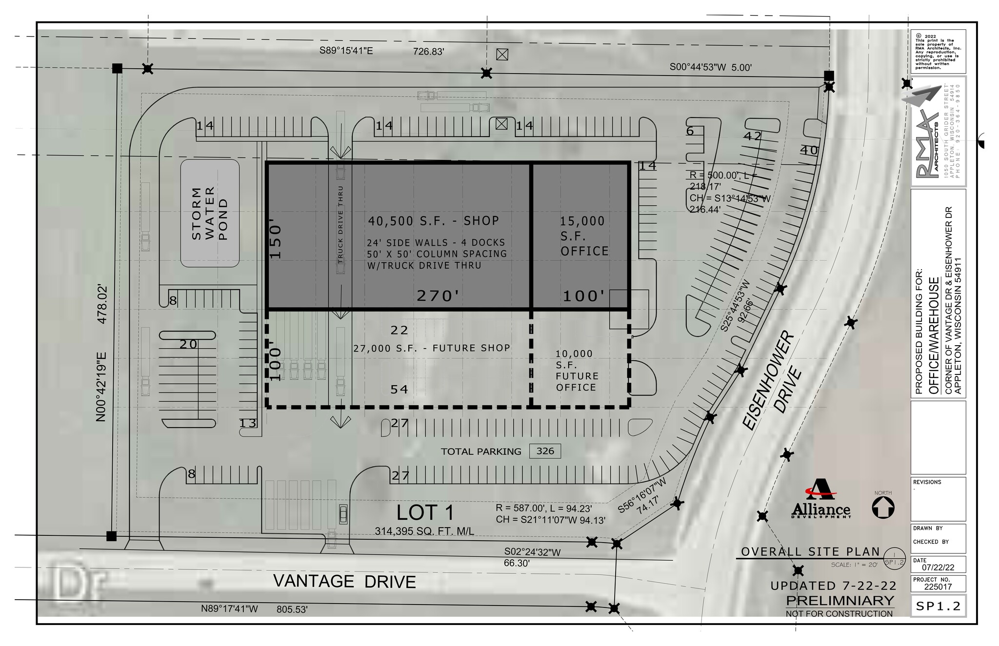 Vantage Dr, Appleton, WI à louer Plan de site– Image 1 sur 1