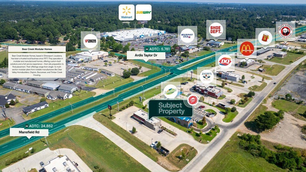 9631 Mansfield Rd, Shreveport, LA à vendre - Aérien – Image 2 sur 2