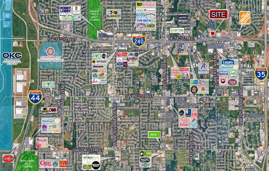 7301 S Santa Fe Ave, Oklahoma City, OK à vendre - Aérien – Image 2 sur 2