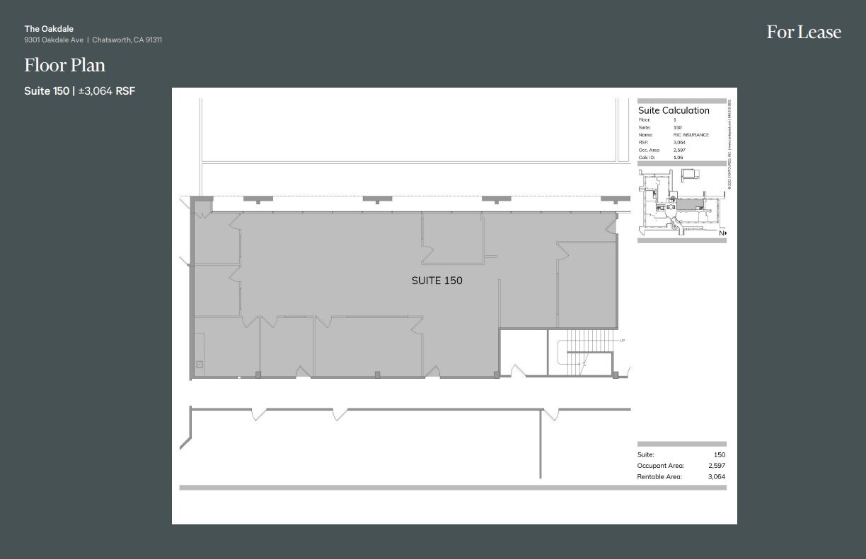 9301 Oakdale Ave, Chatsworth, CA à louer Plan d’étage– Image 1 sur 1