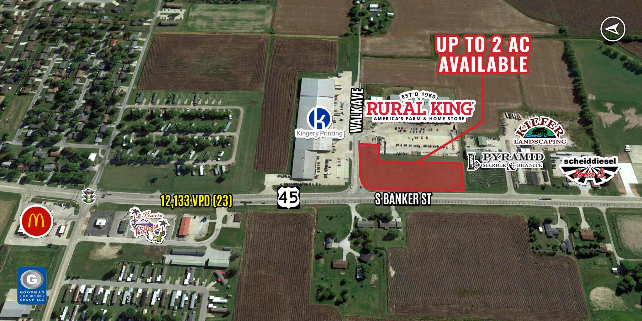 Walk Ave, Effingham, IL à louer Aérien– Image 1 sur 3