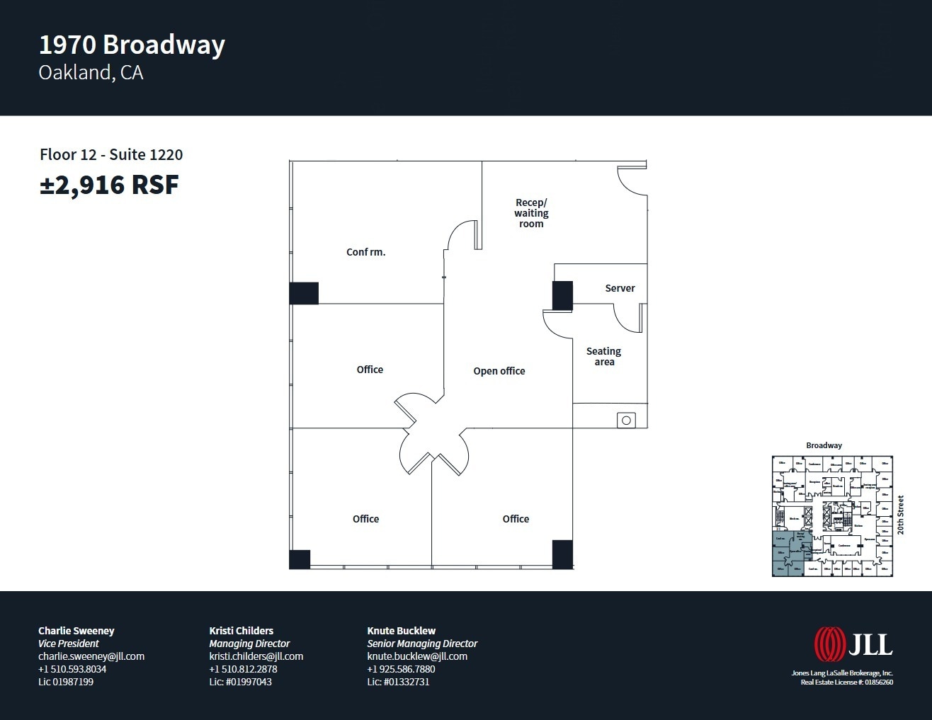 1970 Broadway, Oakland, CA à louer Plan d’étage– Image 1 sur 1
