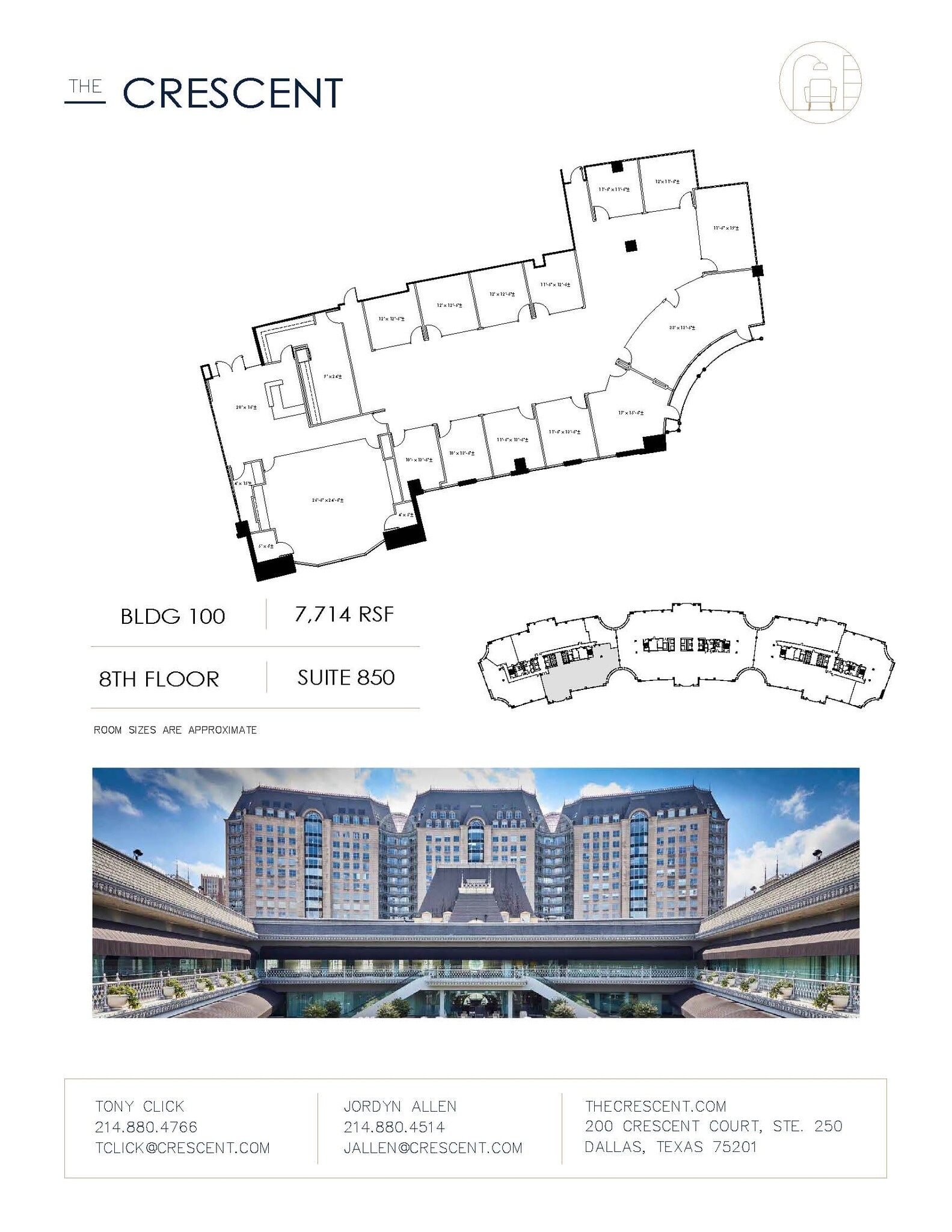 100 Crescent Ct, Dallas, TX à louer Plan d’étage– Image 1 sur 1